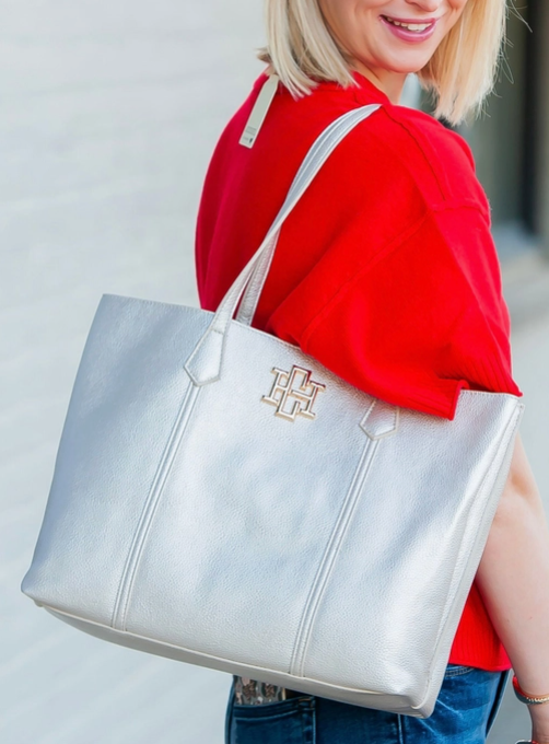Caroline Hill - Heath Silver Pearl Tote