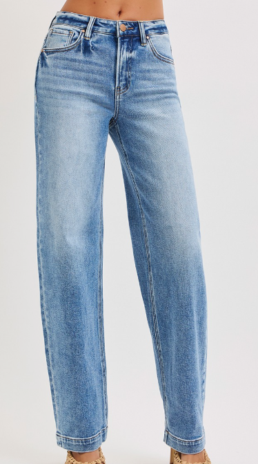 Risen High Rise Wide Baggy Jeans