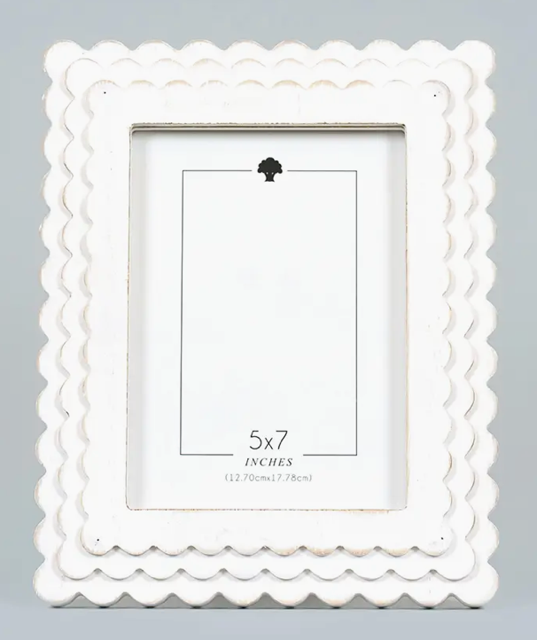 3 Tiered Scallop Frame-5x7 Pic, VARIOUS
