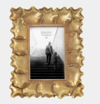 Gold Textured Devine 5x7 Picture Frame Jaxe + Grace Boutique