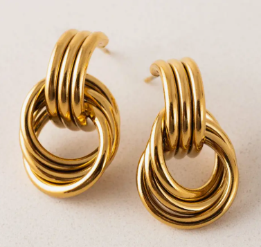 Gold Layered Knocker Earrings