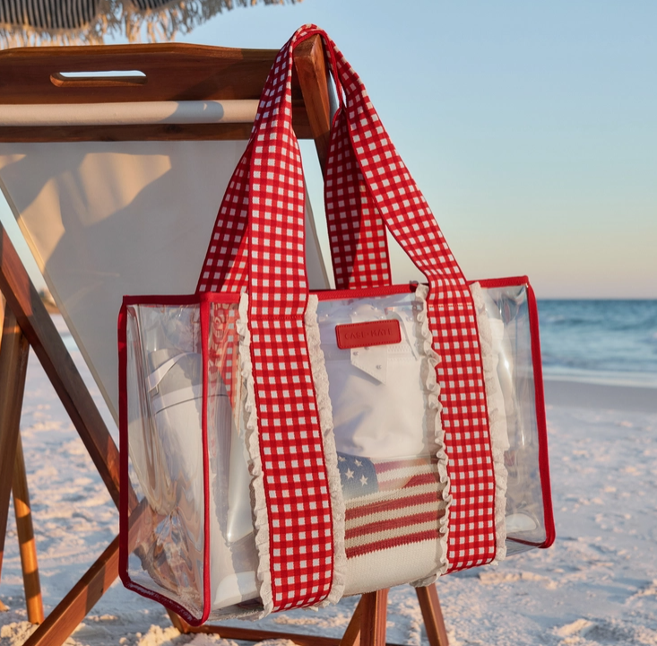 Case Mate Bubble Jelly Tote Bag, CHERRY GINGHAM Jaxe + Grace Boutique