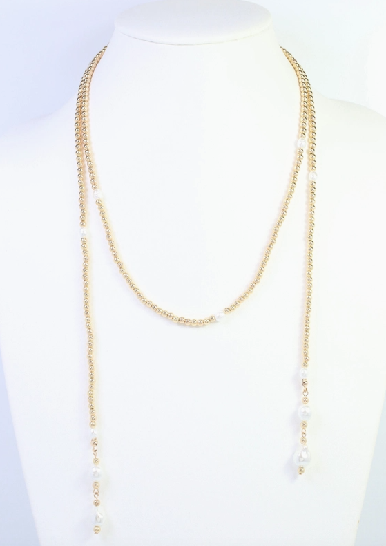Kalina Beaded Pearl Wrap Necklace Jaxe + Grace Boutique