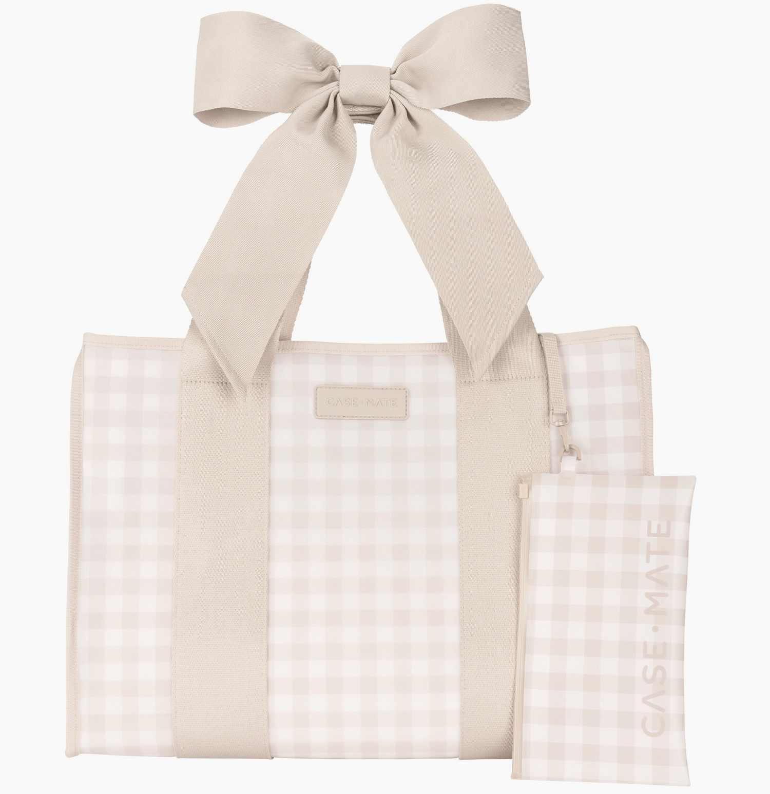 Case Mate Bubble Jelly Tote Bag, GINGHAM TAN BOW Jaxe + Grace Boutique