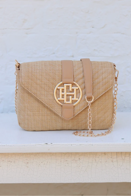 Caroline Hill - Isabella Natural Woven Crossbody Jaxe + Grace Boutique