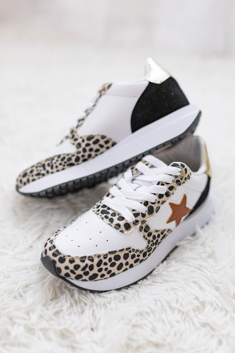 Speckled Tan Star Sneakers