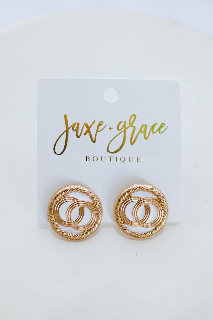 Double Circle Round Earrings