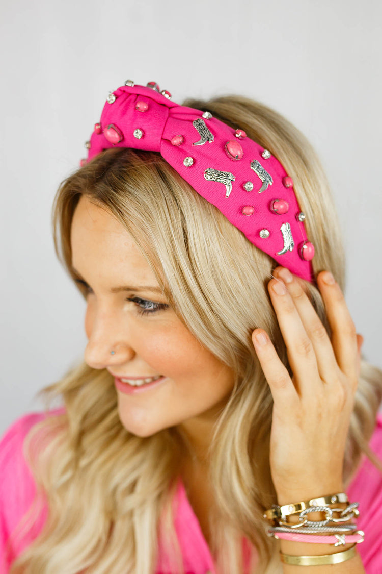 Brianna Cannon Let's Go Girls Pink Boot Headband