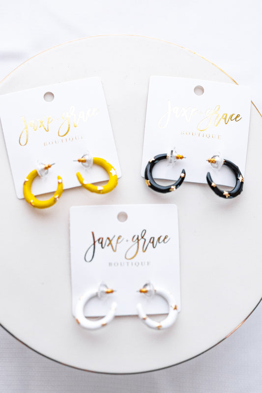 Star Deco Enamel Hoops, VARIOUS