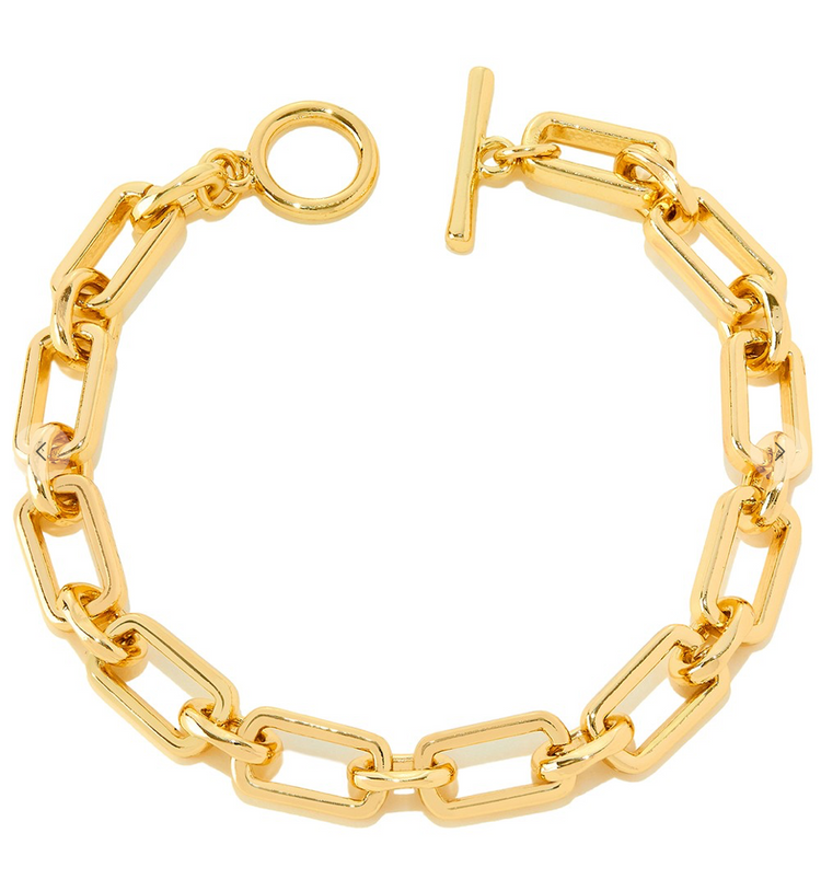 Rectangle Toggle Chain Bracelet, VARIOUS METALS