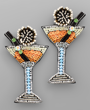 Cocktail Glass Earrings