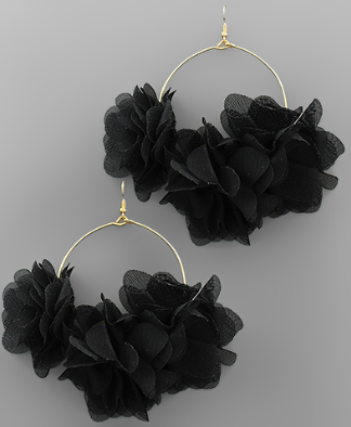 Wrapped Flower Wire Earrings, VARIOUS