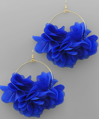 Wrapped Flower Wire Earrings, VARIOUS