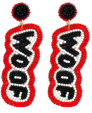 WOOF Letter Beads Earrings