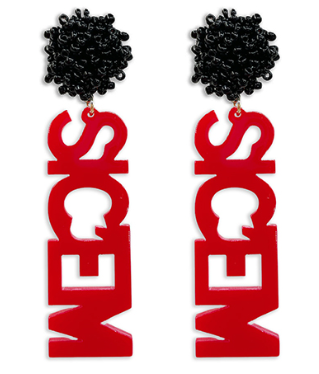SIC`EM Letter Earrings