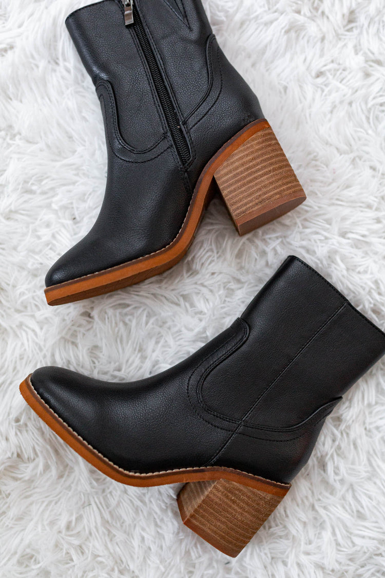 Black High Top Casual Boots